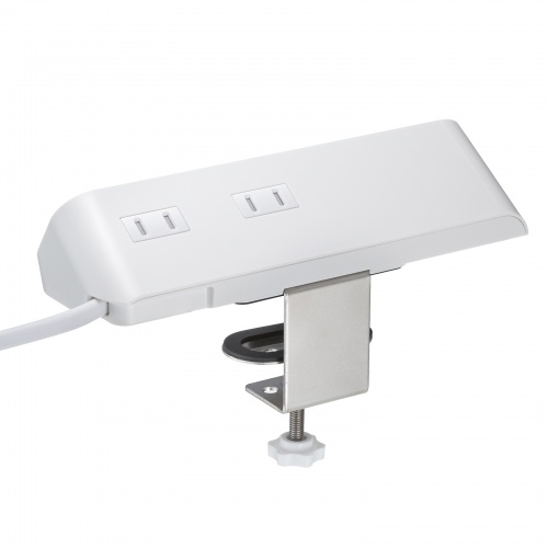 TAP-B114UC-2W / クランプ固定式タップ（AC4個口＋USB-C×3＋USB-A×1・PD65W・ホワイト）