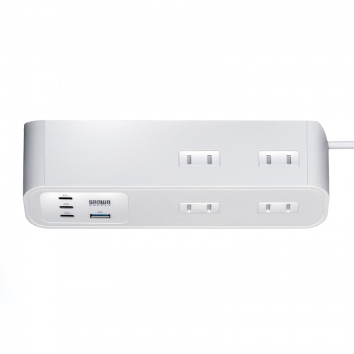 TAP-B114UC-2W / クランプ固定式タップ（AC4個口＋USB-C×3＋USB-A×1・PD65W・ホワイト）