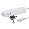 TAP-B114UC-2W / クランプ固定式タップ（AC4個口＋USB-C×3＋USB-A×1・PD65W・ホワイト）