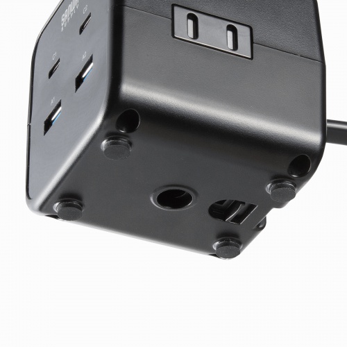 TAP-B115UC-2BK / クランプ固定式タップ（簡単脱着・4方向向き変更・卓上使用対応・PD65W）