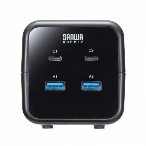 TAP-B115UC-2BK / クランプ固定式タップ（簡単脱着・4方向向き変更・卓上使用対応・PD65W）