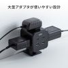 TAP-B115UC-2BK クランプ固定式タップ(簡単脱着・4方向向き変更・卓上使用対応・PD65W) TAP-B115UC-2BK / クランプ固定式タップ(簡単脱着・4方向向き変更・卓上使用対応・PD65W)