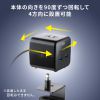 TAP-B115UC-2BK クランプ固定式タップ(簡単脱着・4方向向き変更・卓上使用対応・PD65W) TAP-B115UC-2BK / クランプ固定式タップ(簡単脱着・4方向向き変更・卓上使用対応・PD65W)