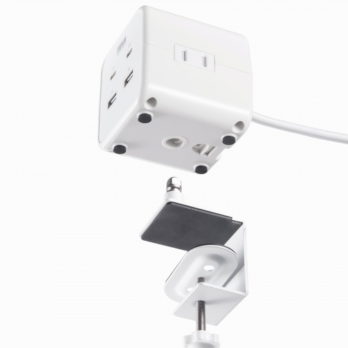 TAP-B115UC-2W / クランプ固定式タップ（簡単脱着・4方向向き変更・卓上使用対応・PD65W）