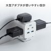 TAP-B115UC-2W クランプ固定式タップ(簡単脱着・4方向向き変更・卓上使用対応・PD65W) TAP-B115UC-2W / クランプ固定式タップ(簡単脱着・4方向向き変更・卓上使用対応・PD65W)