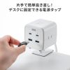 TAP-B115UC-2W クランプ固定式タップ(簡単脱着・4方向向き変更・卓上使用対応・PD65W) TAP-B115UC-2W / クランプ固定式タップ(簡単脱着・4方向向き変更・卓上使用対応・PD65W)