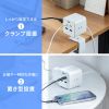 TAP-B115UC-2W クランプ固定式タップ(簡単脱着・4方向向き変更・卓上使用対応・PD65W) TAP-B115UC-2W / クランプ固定式タップ(簡単脱着・4方向向き変更・卓上使用対応・PD65W)