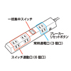 TAP-B40BK 便利タップ(ACアダプタ対応・2P・9個口・2m ・ブラック) TAP-B40BK / 便利タップ(ACアダプタ対応・2P・9個口・2m ・ブラック)