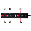 TAP-B40BK 便利タップ(ACアダプタ対応・2P・9個口・2m ・ブラック) TAP-B40BK / 便利タップ(ACアダプタ対応・2P・9個口・2m ・ブラック)