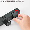 TAP-B41BK 便利タップ(ACアダプタ対応・2P・5個口・2m・ブラック) TAP-B41BK / 便利タップ(ACアダプタ対応・2P・5個口・2m・ブラック)