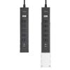 TAP-B47UC-3BK / USB充電機能付きタップ　スタンド付き（2P・5個口・3m・ブラック）