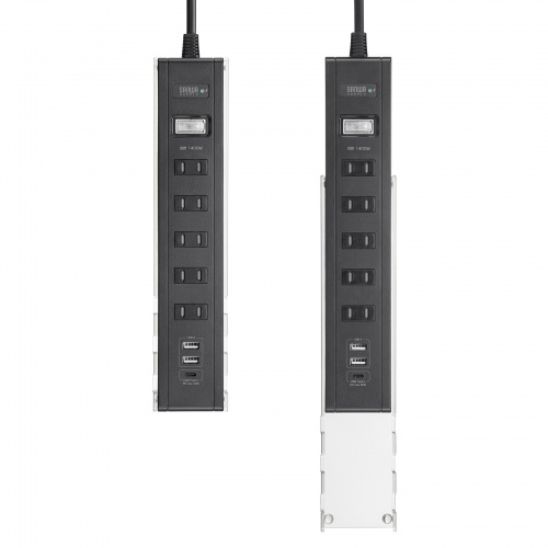TAP-B47UC-3BK / USB充電機能付きタップ　スタンド付き（2P・5個口・3m・ブラック）