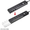 TAP-B47UC-3BK / USB充電機能付きタップ　スタンド付き（2P・5個口・3m・ブラック）