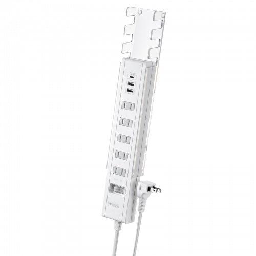 TAP-B47UC-15W / USB充電機能付きタップ　スタンド付き（2P・5個口・1.5m・ホワイト）