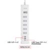 TAP-B47UC-3W / USB充電機能付きタップ　スタンド付き（2P・5個口・3m・ホワイト）