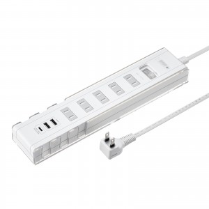 TAP-B47UC-3W / USB充電機能付きタップ　スタンド付き（2P・5個口・3m・ホワイト）