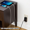 TAP-B48BK 便利タップ(2P・1個口+USB2ポート・ブラック) TAP-B48BK / 便利タップ(2P・1個口+USB2ポート・ブラック)