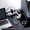 TAP-B51W 便利タップ(ACアダプタ対応・2P・4個口+USB1ポート・2m・ホワイト) TAP-B51W / 便利タップ(ACアダプタ対応・2P・4個口+USB1ポート・2m・ホワイト)