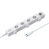 TAP-B51W 便利タップ(ACアダプタ対応・2P・4個口+USB1ポート・2m・ホワイト) TAP-B51W / 便利タップ(ACアダプタ対応・2P・4個口+USB1ポート・2m・ホワイト)