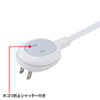 TAP-B8-3N プラス1個口延長コード(2P・1個口+1個口・3m・ホワイト) TAP-B8-3N / プラス1個口延長コード(2P・1個口+1個口・3m・ホワイト)