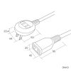 TAP-B8-3K プラス1個口延長コード(2P・1個口+1個口・3m・ホワイト) TAP-B8-3K / プラス1個口延長コード(2P・1個口+1個口・3m・ホワイト)