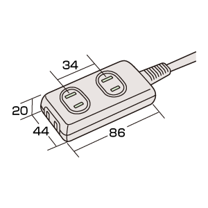 TAP-B9-10 / プラス1個口便利タップ（2P・3個口＋1個口・10m）