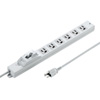 TAP-BR36L-1 漏電ブレーカータップ(オフィス・工場用・3P・6個口・1m) TAP-BR36L-1 / 漏電ブレーカータップ(オフィス・工場用・3P・6個口・1m)