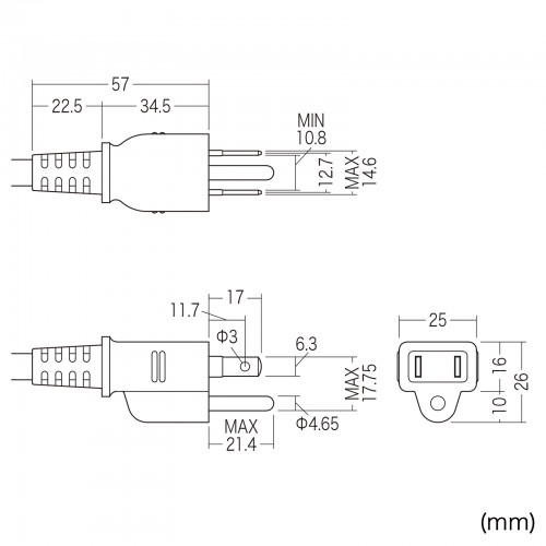 TAP-BR36LN-1 / 漏電ブレーカータップ（3P・6個口・1m）