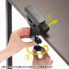 TAP-CLAMP1BK / 電源タップホルダー（クランプ式・180度回転・伸縮対応）
