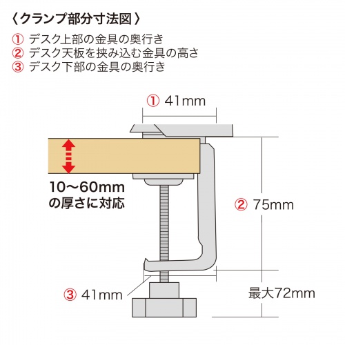 TAP-CLAMP1 / 電源タップデスククランプ式回転型固定ホルダー