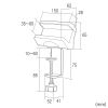TAP-CLAMP1 / 電源タップデスククランプ式回転型固定ホルダー（ホワイト）