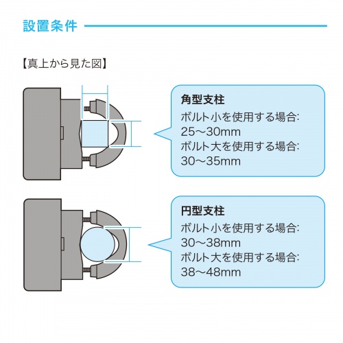 TAP-CLAMP2BK / 電源タップホルダー（支柱取り付けタイプ・ブラック）
