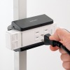 TAP-CLAMP2BK / 電源タップホルダー（支柱取り付けタイプ・ブラック）