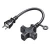 TAP-EX23-03BK 電源延長コード(3個口)ブラック・0.3m TAP-EX23-03BK / 電源延長コード(3個口)ブラック・0.3m