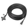 TAP-EX23-20BK 電源延長コード(3個口)ブラック・20m TAP-EX23-20BK / 電源延長コード(3個口)ブラック・20m