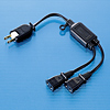 TAP-EX2BK ACアダプタ専用電源延長コード(2分岐・ブラック) TAP-EX2BK / ACアダプタ専用電源延長コード(2分岐・ブラック)