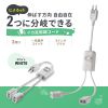 TAP-EX2SWW 一括集中スイッチ付き電源延長コード(2P・2分岐・2個口・ホワイト) TAP-EX2SWW / 一括集中スイッチ付き電源延長コード(2P・2分岐・2個口・ホワイト)