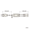 TAP-EX2WN / ACアダプタ専用電源延長コード（2分岐・2P・2個口・ホワイト）