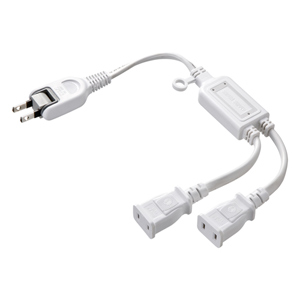 TAP-EX2WN / ACアダプタ専用電源延長コード(2分岐・2P・2個口・ホワイト)