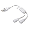 TAP-EX2WN ACアダプタ専用電源延長コード(2分岐・2P・2個口・ホワイト) TAP-EX2WN / ACアダプタ専用電源延長コード(2分岐・2P・2個口・ホワイト)