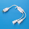 TAP-EX2W ACアダプタ専用電源延長コード(2分岐・ホワイト) TAP-EX2W / ACアダプタ専用電源延長コード(2分岐・ホワイト)
