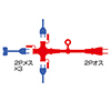 TAP-EX32-03BK / 電源延長コード（防塵キャップ付き、3分岐・2P・3個口・0.3m・ブラック）