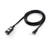 TAP-EX34-3BKN / スリム電源延長コード（2P・3個口・ブラック・3m）