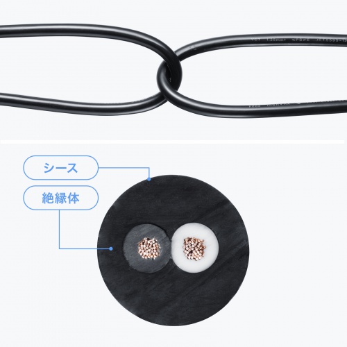 TAP-EX36B-10 / アースピン折りたたみプラグ、防塵キャップ付き電源延長コード（3個口・10m）