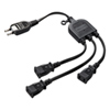 TAP-EX3BKN ACアダプタ専用電源延長コード(3分岐・2P・3個口・ブラック) TAP-EX3BKN / ACアダプタ専用電源延長コード(3分岐・2P・3個口・ブラック)