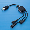 TAP-EX3BK ACアダプタ専用電源延長コード(3分岐・ブラック) TAP-EX3BK / ACアダプタ専用電源延長コード(3分岐・ブラック)