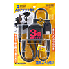 TAP-EX3BK ACアダプタ専用電源延長コード(3分岐・ブラック) TAP-EX3BK / ACアダプタ専用電源延長コード(3分岐・ブラック)