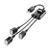 TAP-EX3SWBK 一括集中スイッチ付き電源延長コード(2P・3分岐・3個口・ブラック) TAP-EX3SWBK / 一括集中スイッチ付き電源延長コード(2P・3分岐・3個口・ブラック)