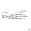 TAP-EX3WN ACアダプタ専用電源延長コード(3分岐・2P・3個口・ホワイト) TAP-EX3WN / ACアダプタ専用電源延長コード(3分岐・2P・3個口・ホワイト)