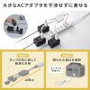 TAP-EX3WN ACアダプタ専用電源延長コード(3分岐・2P・3個口・ホワイト) TAP-EX3WN / ACアダプタ専用電源延長コード(3分岐・2P・3個口・ホワイト)